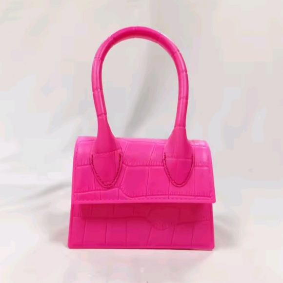 Handbags - Women Hot pink neon mini purse bag